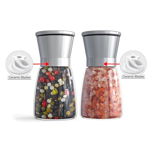 Salt and Pepper Grinder Set (2pcsSliver-1)