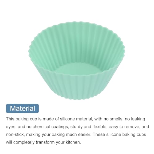18Pcs Silicone Cupcake Liners (Nordic Green / 2.8")