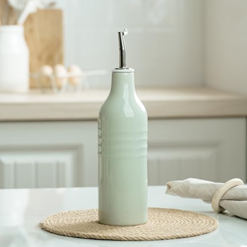 16oz Ceramic Oil Dispenser Bottle (Light Green / 1 Piece (Jupiter))