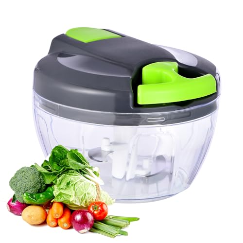 Manual Food Processor Vegetable Chopper (500ml / Ggreen)