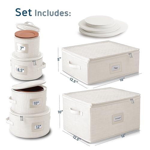 Fine China Storage Containers Hard Shell 6 Piece Set