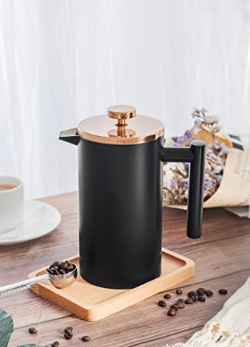 Small French Press Coffee Maker 600ml (20 oz / Black)