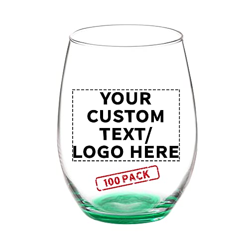 100 ARC Stemless Wine Glasses Set (100 Count)
