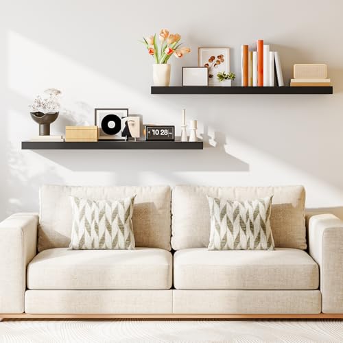Floating Shelves for Wall (Black / 47.2 Inches)