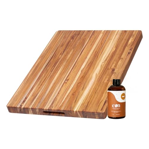 Cutting Board and EON Cutting Board Oil Set (Cutting Board with Maintenance Oil / Extra Large (24 inch x 18 inch x 1.5 inch))