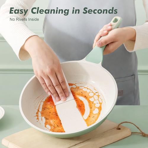 Nonstick Ceramic Frying Pan 12.5 (12.5 Inch / Mint Green)