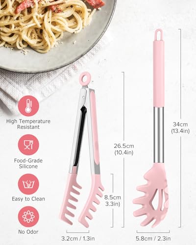 Silicone Spaghetti Spoon and Pasta Tong