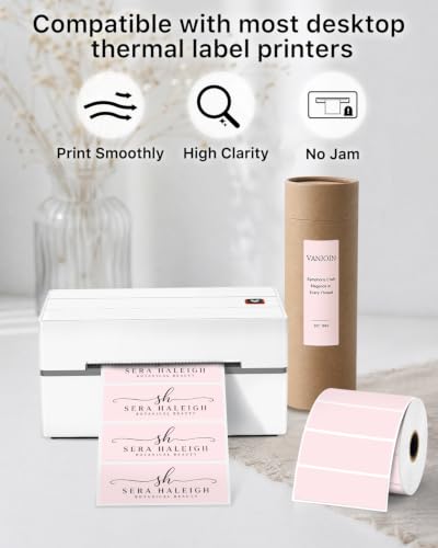 3x1 Inch Thermal Labels (3"x1" / Pink)