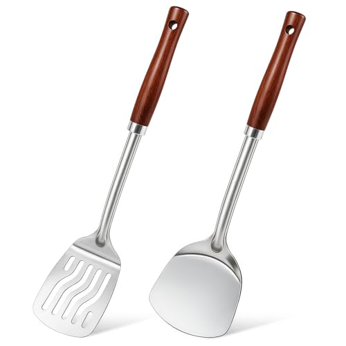 2 Pcs Stainless Steel Spatulas Set (C. 2PC Spatula)