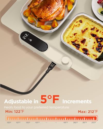 Food Warming Mat (White / 2XL Large: 35“x16")
