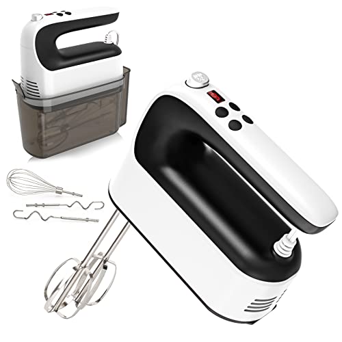 9 Speed Digital Hand Mixer Electric (White/Black)
