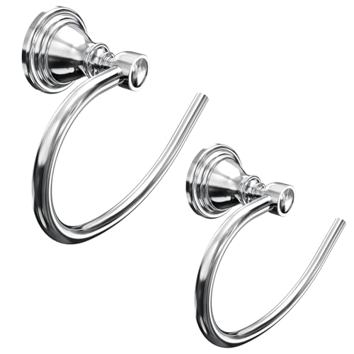 Chrome Towel Ring Wall Mounted for Bathroom (Chrome)