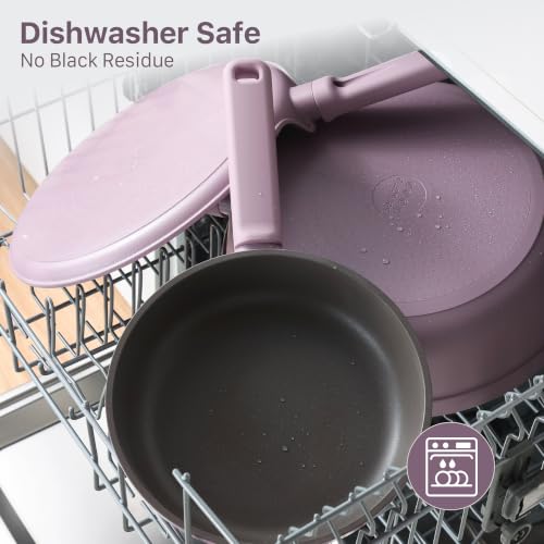 20Pcs Nonstick Pots and Pans Set (Lavender Purple / L)