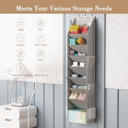 Shoe Storage Over the Door Shoe Organizer (Gray / 2 Pack)