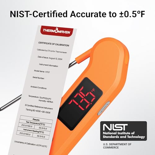 1 Sec Professional Digital Meat Thermometer (Orange)
