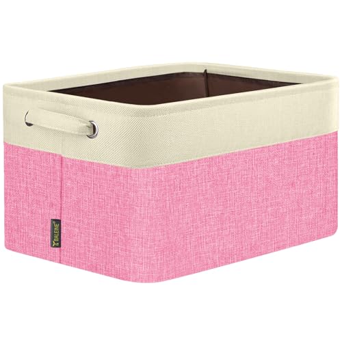 1 Pack Fabric Closet Storage Bins for Shelves (Pink / 1PCS/X-Large-17x13x10.5)