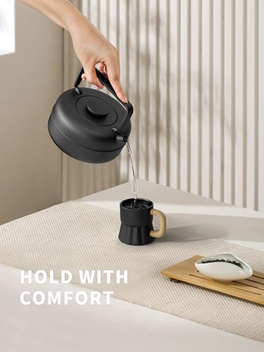 Teapot with Removable Infuser (0.8 Quarts / Black Cylinder)