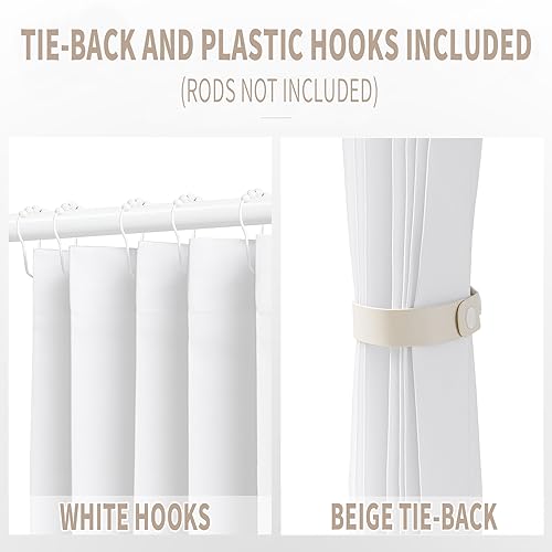 Door Curtains for Doorway (White / 39"W x 78"L (Pack of 1))