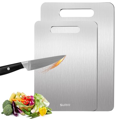 2 Pack Titanium Cutting Board (M+L)
