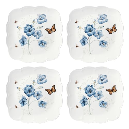 894309 Butterfly Meadow Square 4 (Butterfly Meadow Square 4-Piece Dinner Plates)