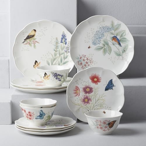 Butterfly Meadow Flutter Porcelain 12 (12-Piece Dinnerware Set)