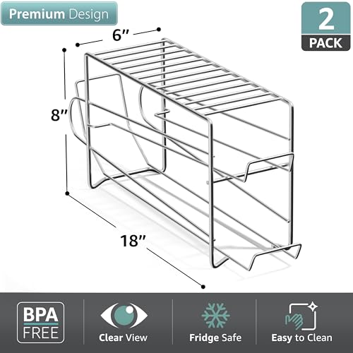 Soda Can Dispenser Rack for Fridge (12 Count)