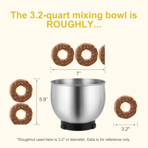 Stand Mixer 3.2Qt Small Electric Food Mixer