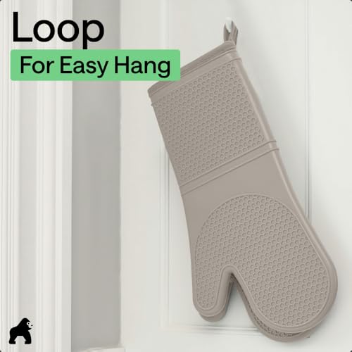 Silicone Oven Mitts (Almond / 12.5" Oven Mitts)