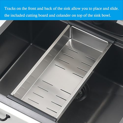 26 inch Black Drop in Kitchen Sink (26"L x 19"W x 10"D / Black（26*19 ）)