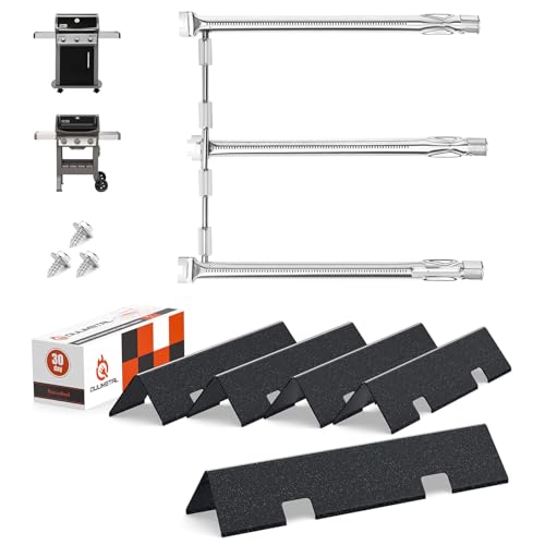 Spirit Grill Replacement Parts 69787 Burner 7636 Flavorizer Bars for Weber Spirit & GS4 Spirit II 300 Series Grills (L2 15.31"×2.6"×2.5")