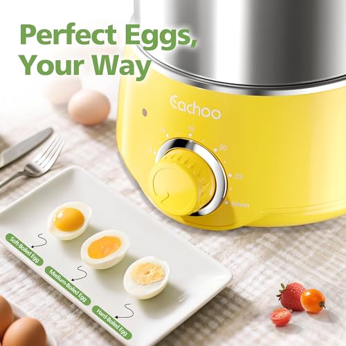 Hard Boiled Egg Cooker (Retro Yellow / 2-Tier)