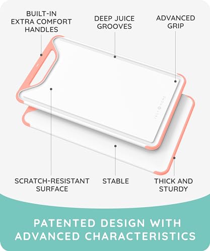 Cutting Boards for Kitchen (Pink / Set of 3 (16"x10", 13"x8", 10"x7"))