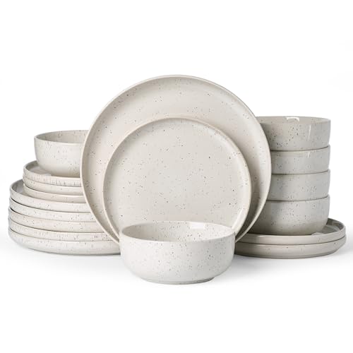 Meteor 18 Piece Stoneware Dinnerware Set (Creamy White / Service for 6 (Standard Dinner Set))