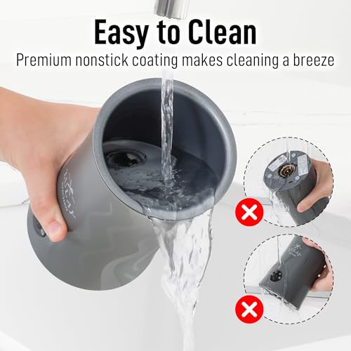 Zulay 4-in-1 Milk Frother and Steamer - Automatic Hot and Cold Foam Maker with Auto Shut Off & Temperature Control for Coffee, Latte, Cappuccino, Hot Chocolate - Gray (Ventus Gray / Frother Steamer)