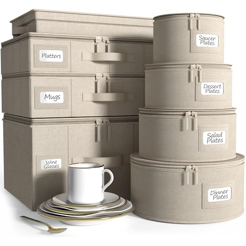 China Storage Containers (Beige / 8 Piece Dinnerware Set)