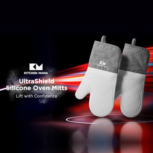 UltraShield Silicone Oven Mitts (Metal Gray / Standard)