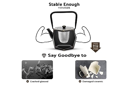 Cast Iron Teapot (40 oz / Black Diamond)