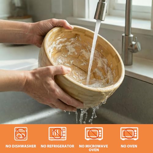5 Qt Solid Wood Mixing Bowl Compatible with KitchenAid Tilt