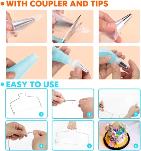 207 Pcs Cake Decorating supplies Kit for Beginners Cake Turntable