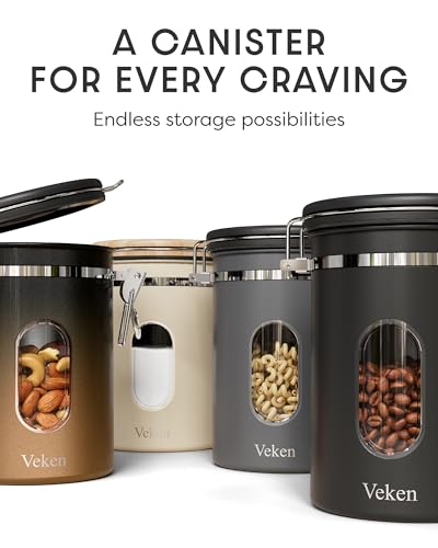 Coffee Canister with Window (Grey / 22 oz)