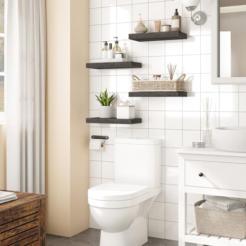 Floating Shelves for Wall (Charcoal Gray / 15.7 Inches)