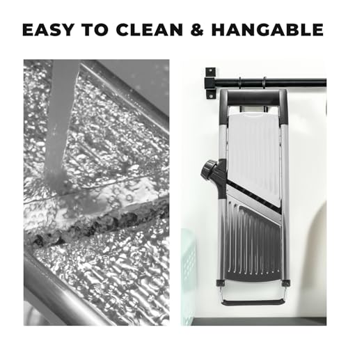 5‑in‑1 Adjustable Mandoline Slicer (Silver)