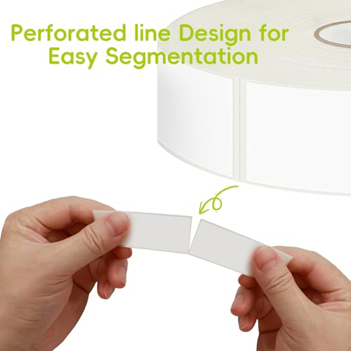 600 Blank Removable Freezer Labels with Perforation Line for Easy Distribution and Use. Waterproof and Oil (600 Pcs - 1 "x 3")