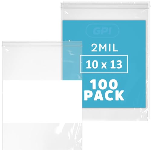 10" x 13" Large Zip Bags (100 Count)