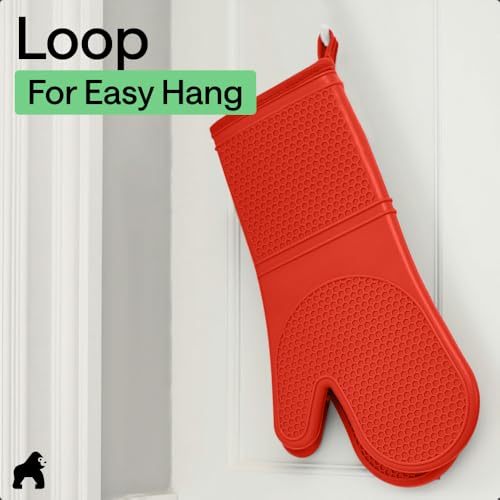 Silicone Oven Mitts (Coral / 12.5" Oven Mitts)
