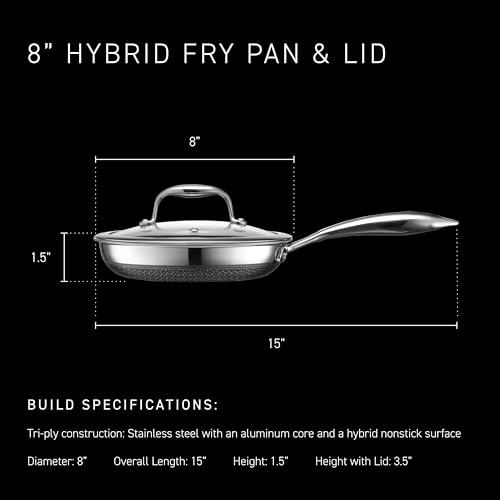 8" Hybrid Nonstick Frying Pan with Lid (Pan + Lid / 8-inch)