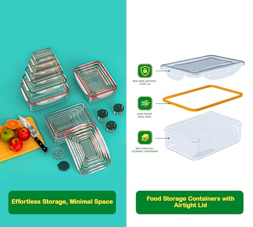 40 PCS Food Storage Containers with Lids (40 Pcs)