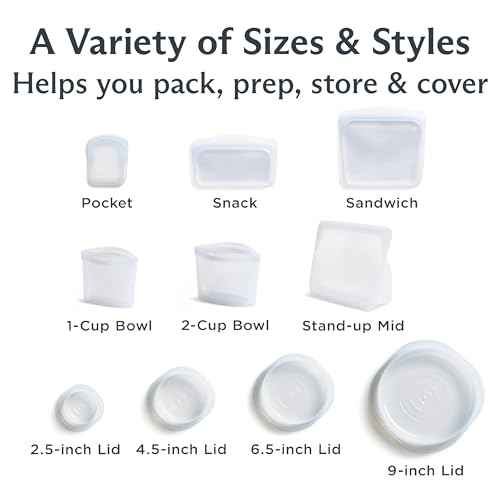 Reusable Silicone Bags and Stretch Lids (10-Pack)