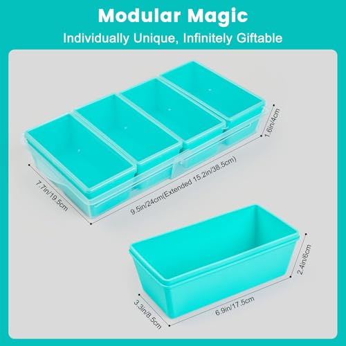 2 Cup Silicone Freezer Molds with Lids (Blue / 4x 2-Cup)