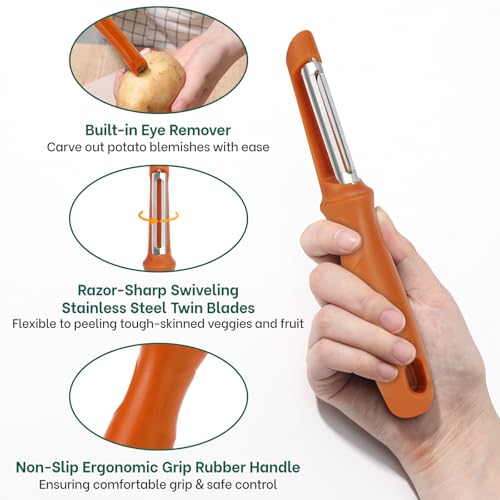 Swivel Vegetable Peeler (Orange)